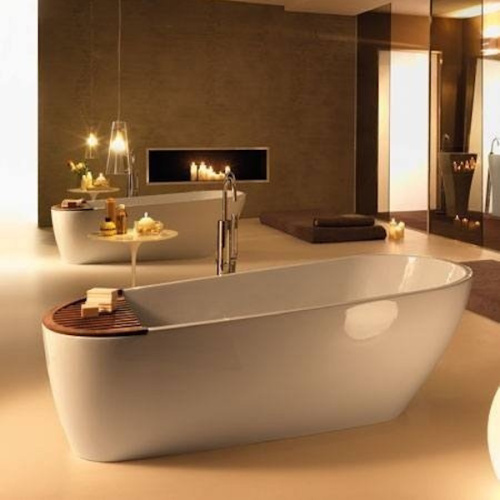 Ванна из минерального материала Pietraluce 170х70 Kerasan Aquatech, белые - фото 4