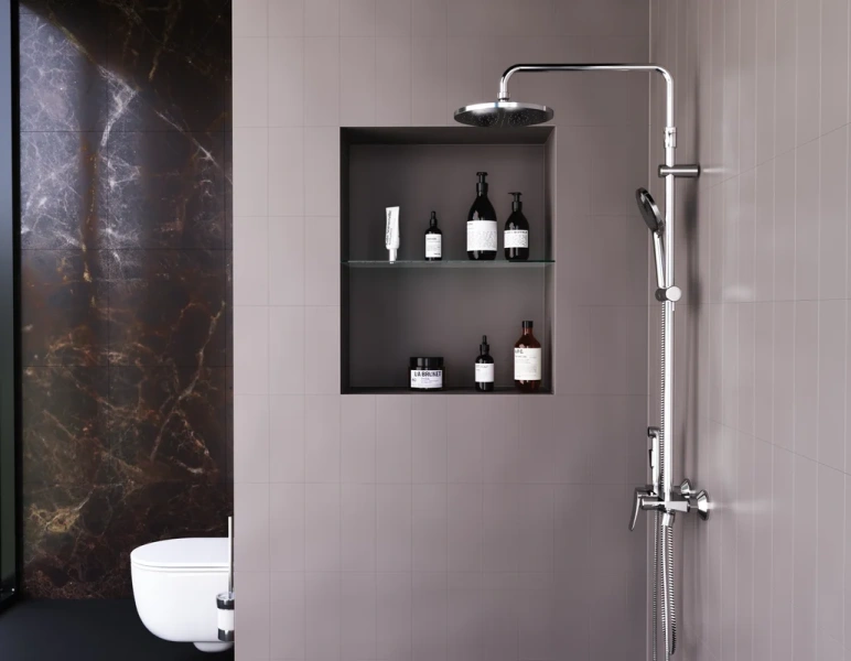 Душевая стойка Damixa Apollo с гигиеническим душем, круглая - фото 3