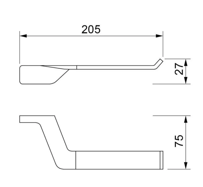 Бумагодержатель Art & Max Gina черный - фото 1