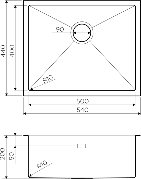 Мойка для кухни Omoikiri Taki 54-U/IF-LG 54 см светлое золото, врезные - фото 2