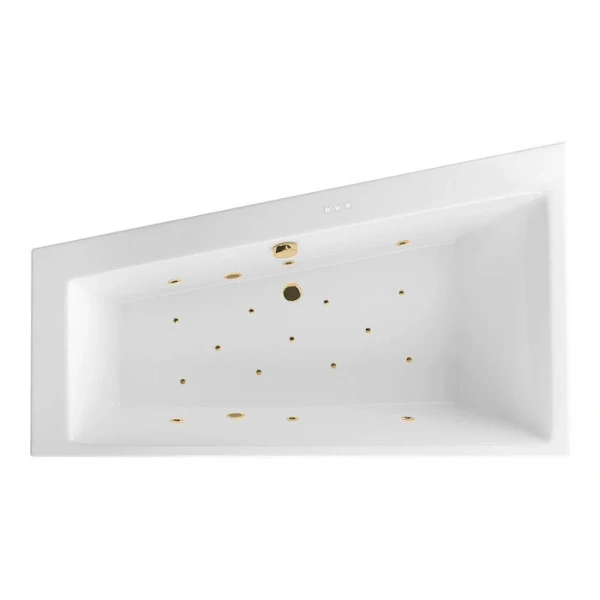 Ванна гидромассажная Excellent Sfera Slim Relax 170 x 100 см, левая, белый/золото, WAEX.SFL17S.RELAX.GL - фото 2