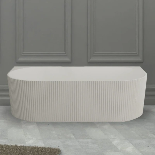 Ванна из искусственного камня Abber Stein 170х75 см белая матовая - фото 3