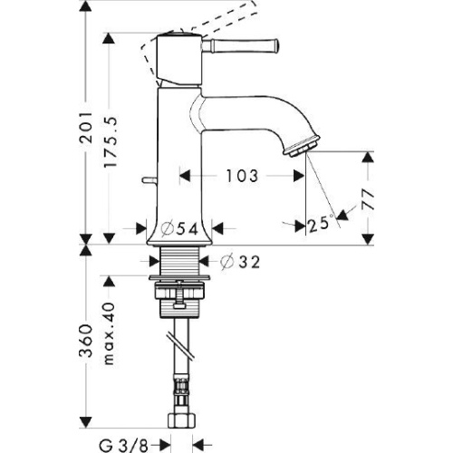 Смеситель для раковины Hansgrohe Talis Classic 14118000 - фото 4