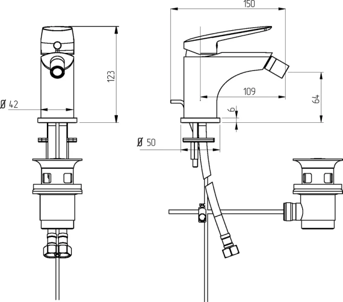 Смеситель для биде Migliore Laguna однорычажный - фото 2