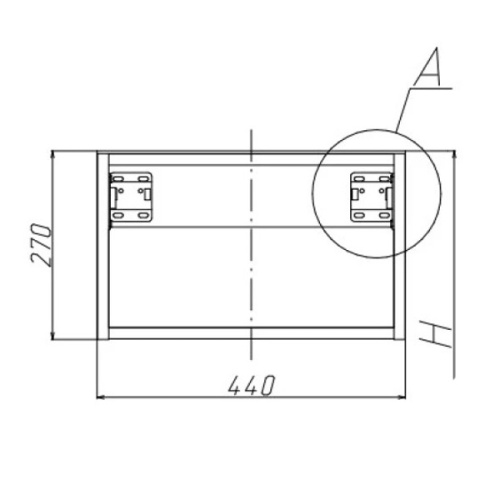 Тумба подвесная Velvex Felay 45 см белая глянцевая - фото 2