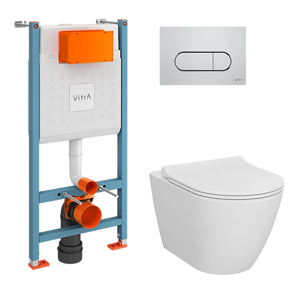 Унитаз с инсталляцией VitrA Sanibelle безободковый - фото 1