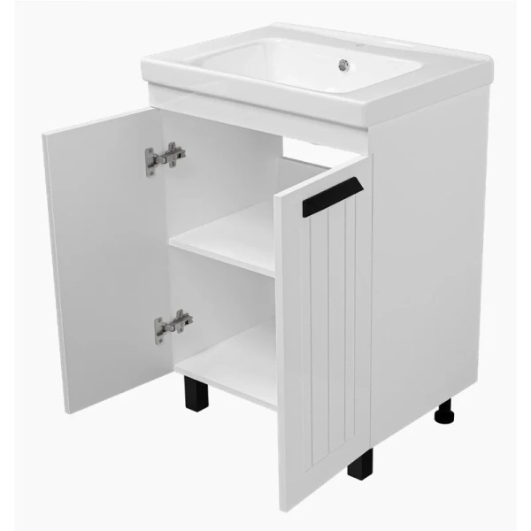 Тумба под раковину напольная Misty Спарта 60 см белая, 60 см - фото 6