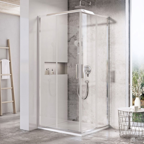 Душевой уголок Ravak Blix Slim BLSRV2 90х90 см блестящий транспарент - фото 1