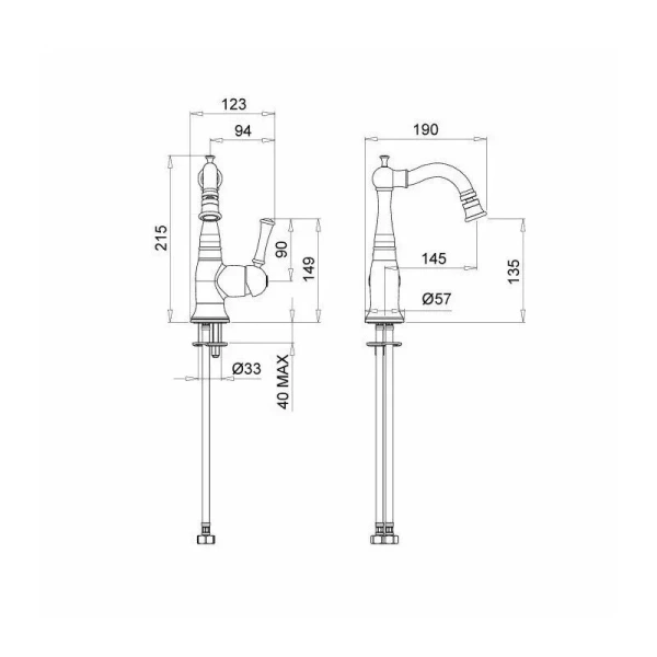 Смеситель для биде Migliore Dallas 18 вращающийся аэратор - фото 2