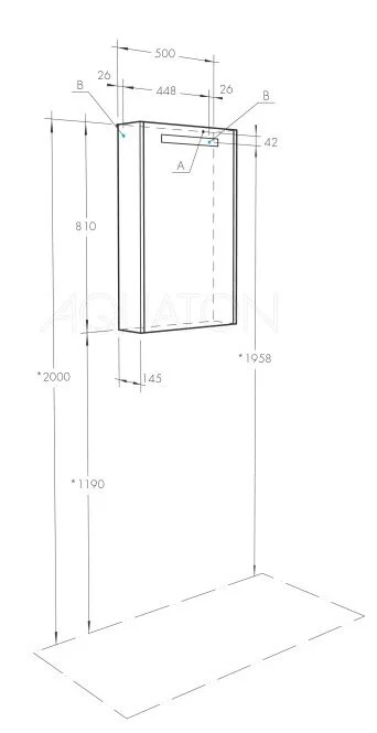 Зеркальный шкаф с подсветкой Акватон Верди 50 см белый, ясень фабрик - фото 2