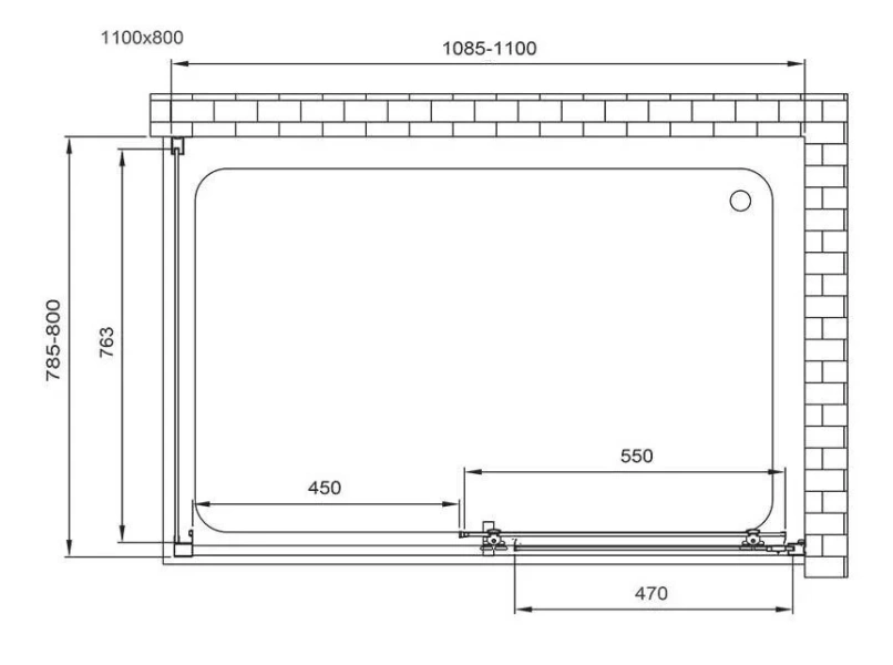 Душевой уголок Vincea Alpha VSR-3AL8011 110х80 см профиль хром - фото 3