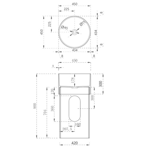 Схема, круглой формы, моноблок - фото 5