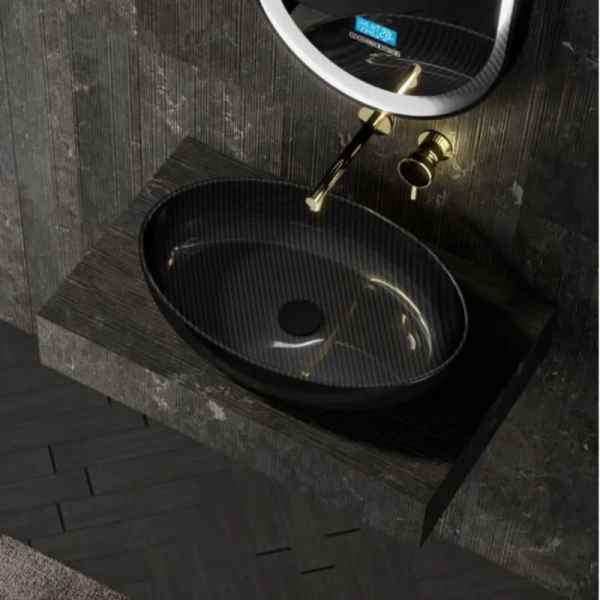 Раковина Abber Karbon 60 см накладная - фото 1