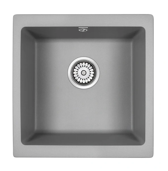 Мойка для кухни Paulmark Brilon 45 см серый металлик - фото 1