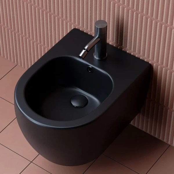 Биде подвесное Ceramica Nova Play черное матовое, в наличии - фото 6