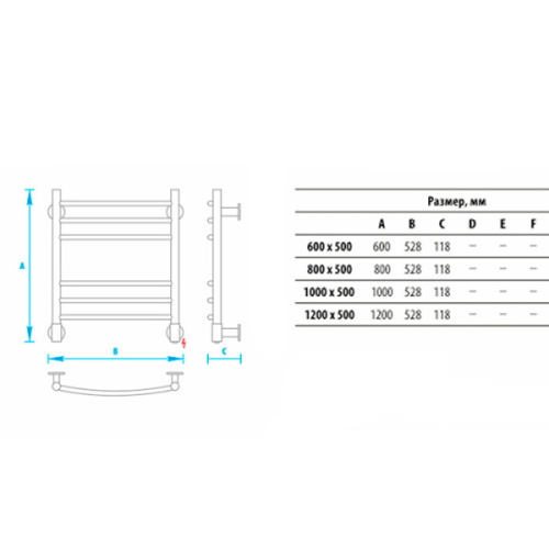 Полотенцесушитель электрический Energy Ergo 85x50 - фото 3