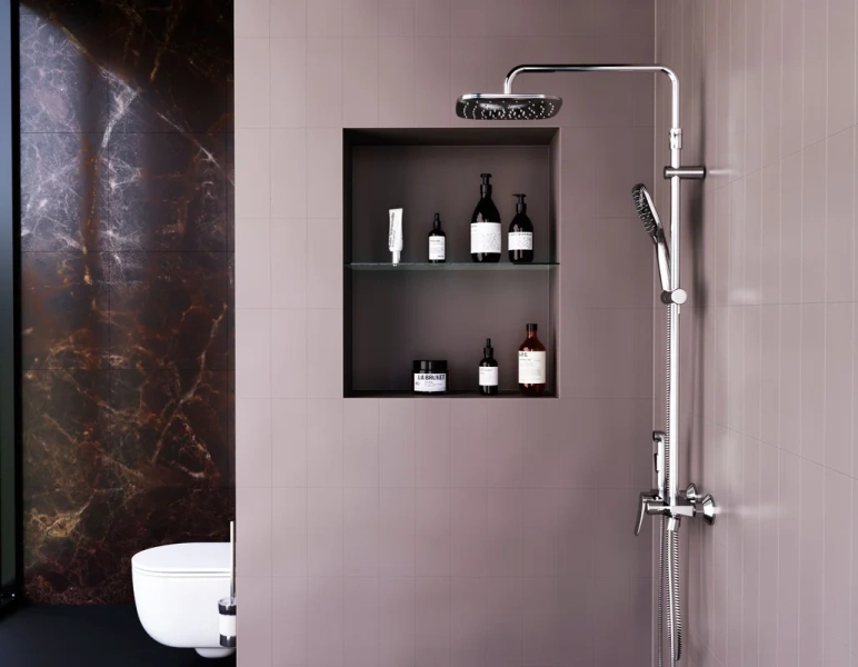 Душевая стойка Damixa Apollo с гигиеническим душем, квадратная - фото 2