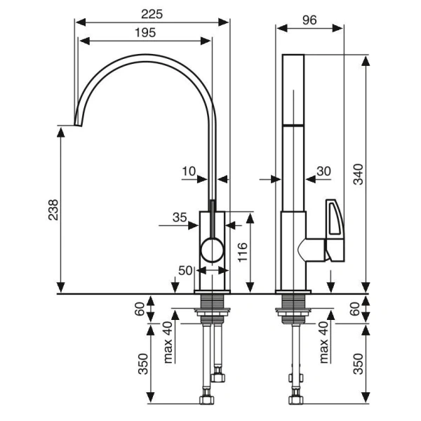 Смеситель для кухни Emmevi Minu CR83007LA - фото 2
