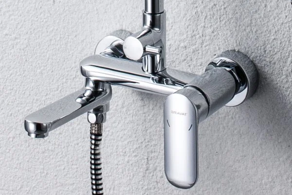 Душевая колонна со смесителем для ванны Bravat Opal F6125183CP-A-RUS, рычажные - фото 6