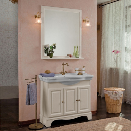 Тумба под раковину, цвет слоновая кость матовый, фурнитура бронза, La Beaute Michel, по запросу - фото 2