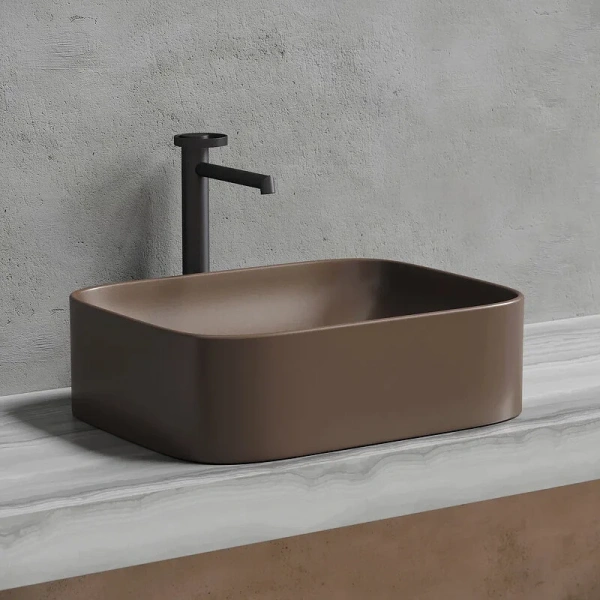 Раковина Ceramica Nova Element 50 см темно-коричневая, одинарные - фото 8