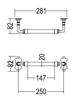 Полотенцедержатель для ванной, цвет хром, Devon&Devon Mayfair, по запросу - фото 2