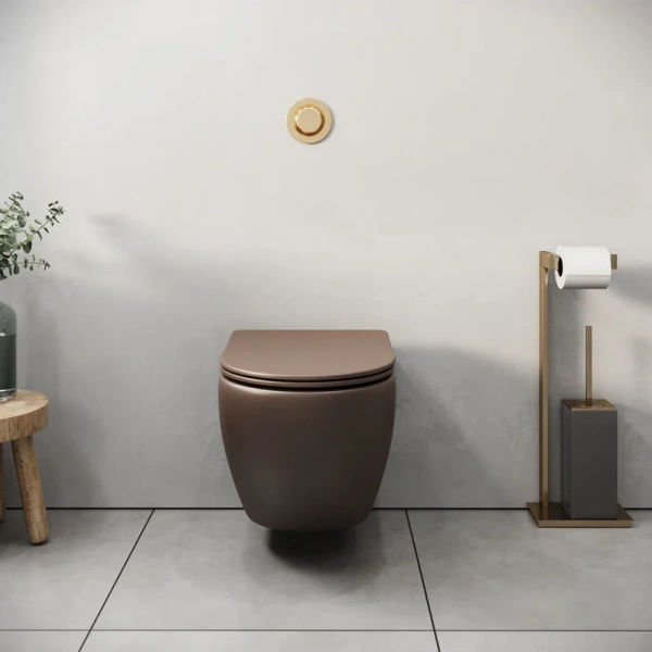 Унитаз подвесной Grossman Color коричневый матовый, по запросу - фото 9