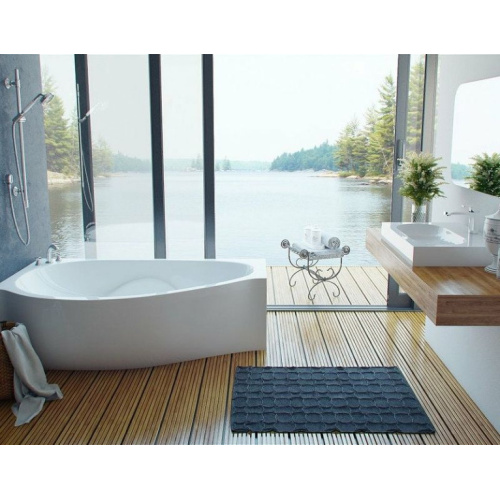 Ванна из литьевого мрамора Эстет Грация 170x94 см белая матовая, левая, без гидромассажа, большие - фото 5