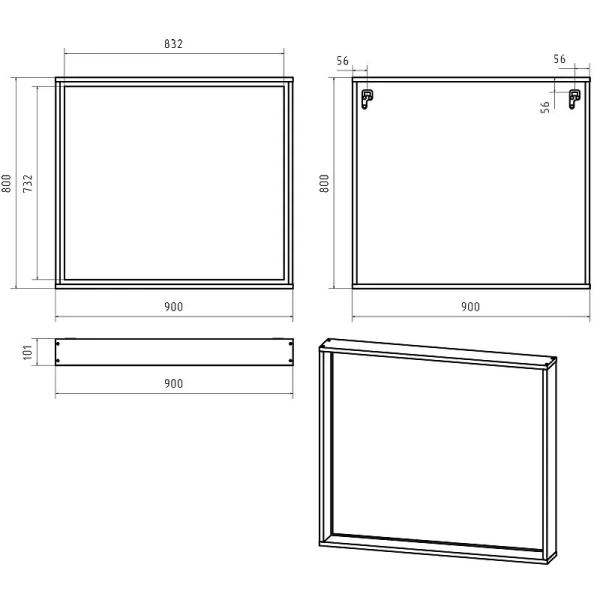 Зеркало с подсветкой Brevita Dallas 90 см с сенсорным управлением - фото 2