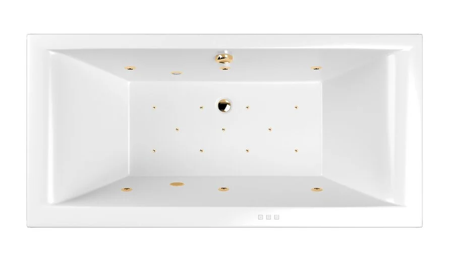 Ванна гидромассажная Whitecross Savia Duo Relax, 170 х 80 см, увеличенная толщина акрила, усиленная армировка, белый/золото, 0103.170080.100.RELAX.GL - фото 1