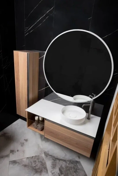 Раковина Boheme Corian 40 см белая матовая - фото 4