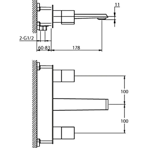 Смеситель для раковины BelBagno Arlie встраиваемый - фото 2