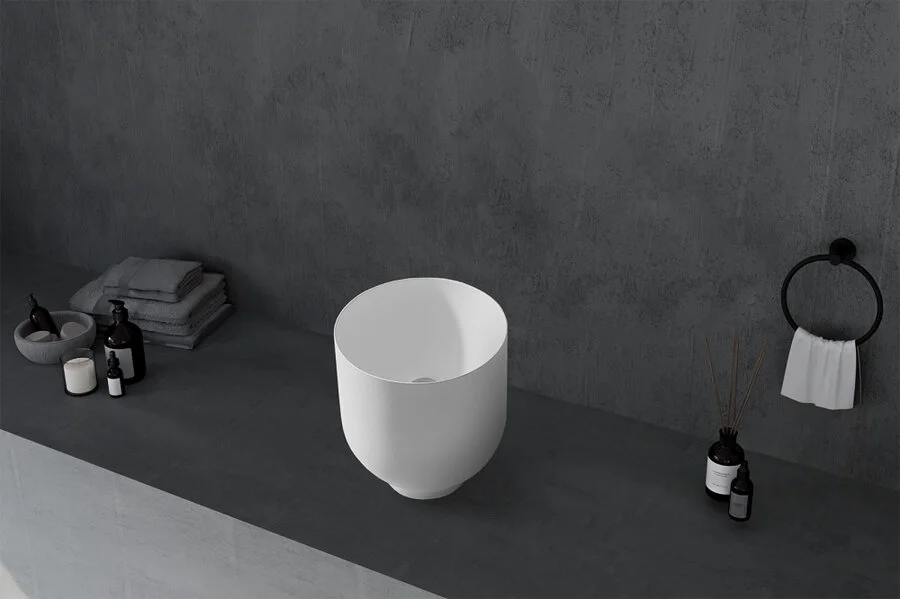 Раковина Abber Stein 40 см белая матовая - фото 4