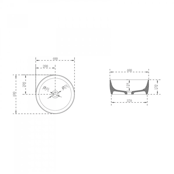 Раковина Abber Kristall 40 см коричневая, современные, hi-tech - фото 2
