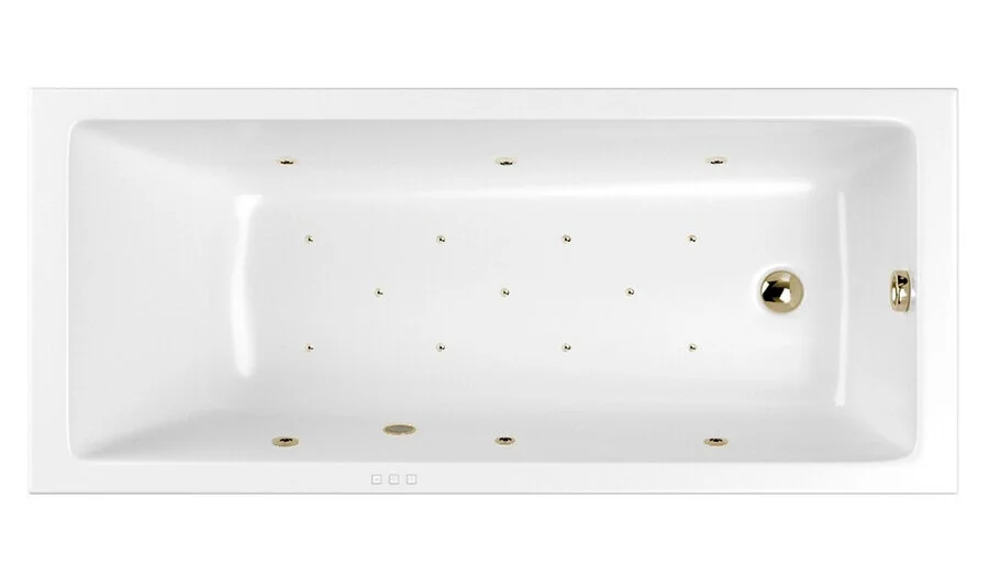 Ванна гидромассажная Whitecross Wave Relax, 160 х 70 см, увеличенная толщина акрила, усиленная армировка, белый/бронза, 0101.160070.100.RELAX.BR - фото 1