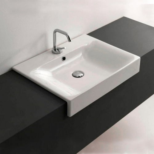 Раковина полувстраиваемая с одним отверстием под смеситель Kerasan Cento 3546bi*1 - фото 2