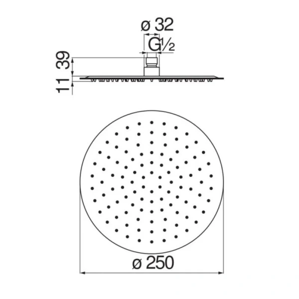 Верхний душ Nobili Rubinetterie AD139/121 с системой против известковых отложений - фото 2