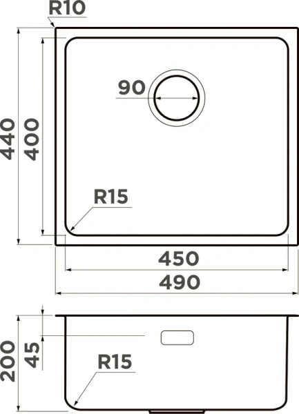 Мойка для кухни Omoikiri Tadzava 49-U/I-ULTRA 15 49 см нержавеющая сталь - фото 2