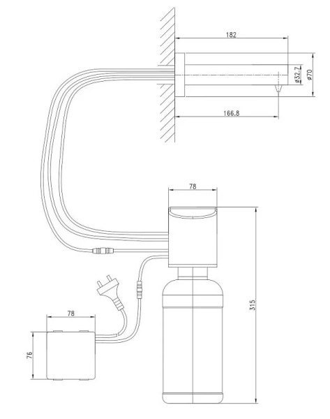 Дозатор для мыла Lemark Project бесконтактный - фото 2