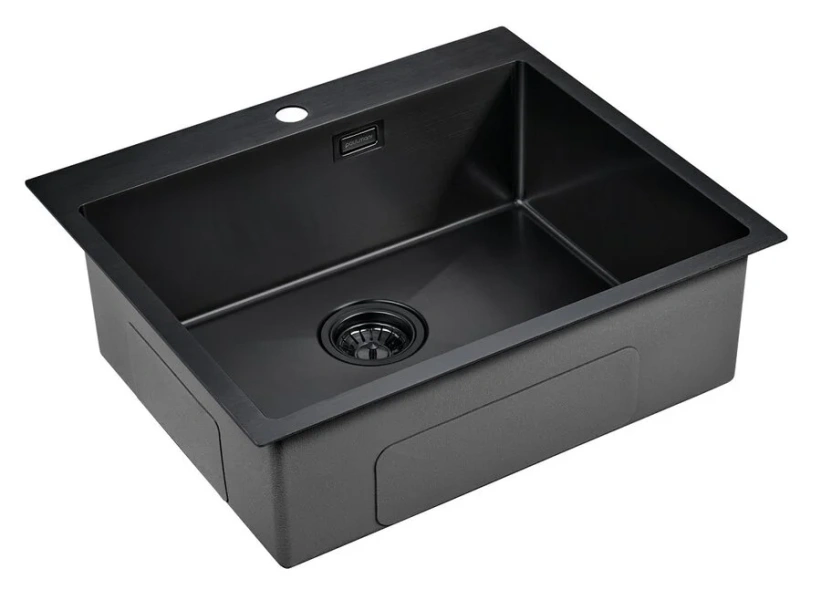 Мойка для кухни Paulmark Isar 59 см вороненая сталь, из нержавеющей стали, стальные, металлические - фото 3