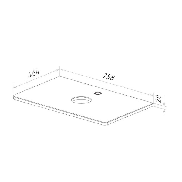 Столешница Lemark Olivia 80 см белая, в наличии - фото 2