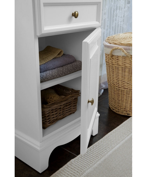 Пенал для ванной, петли справа, цвет белый матовый, фурнитура бронза, La Beaute Michel index_2 - фото 5