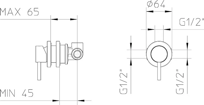 Смеситель для душа Bossini черный матовый - фото 2