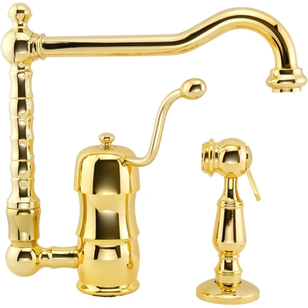 Смеситель для кухни Migliore Queen Nostalgia 18 с выдвижной лейкой, с поворотным изливом - фото 7