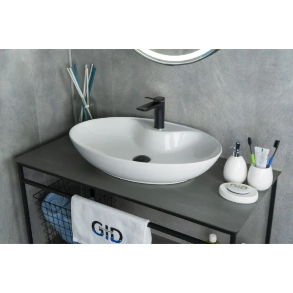 Раковина GID Lago N9438 65 см белая - фото 3