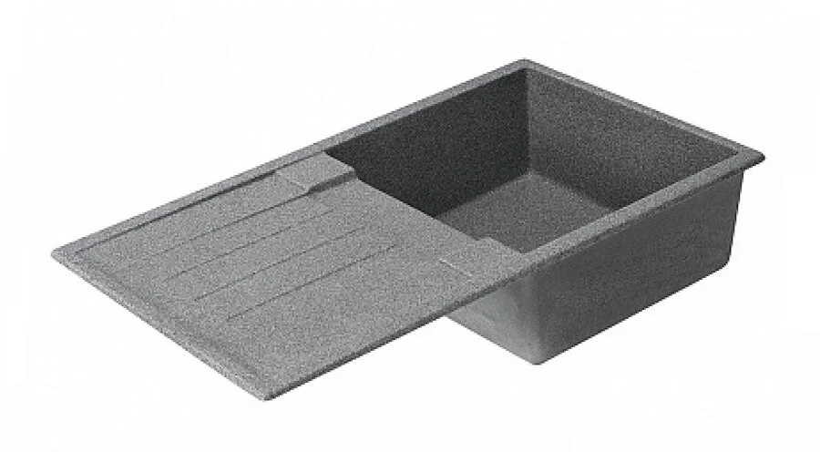Мойка для кухни Акватон Верона 85 см серая, из искусственного мрамора - фото 3