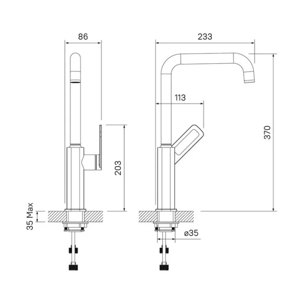 Смеситель для кухни IDDIS Slide с поворотным изливом - фото 2