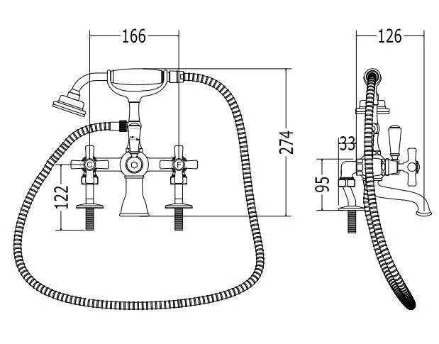Смеситель для ванны Devon&Devon City UTCI133P - фото 3
