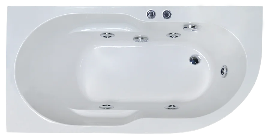 Ванна гидромассажная Royal Bath Azur Standart RB614201ST-L/R, 150 x 80 см, белая - фото 1