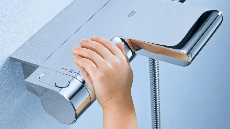 Смеситель для ванны термостатический Grohe Grohtherm 2000 34176001, на борт ванны - фото 5